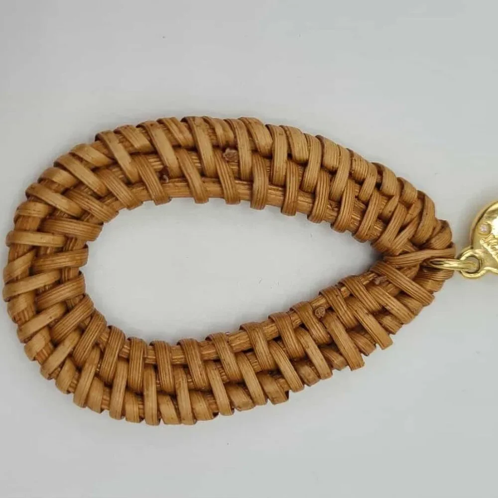 J Crew Gold Tone Raffia Drop Earrings NWOT!